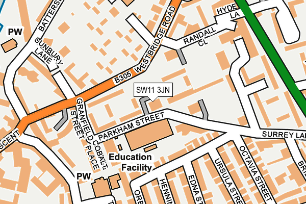 SW11 3JN map - OS OpenMap – Local (Ordnance Survey)