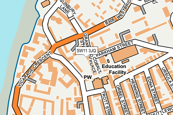 SW11 3JQ map - OS OpenMap – Local (Ordnance Survey)