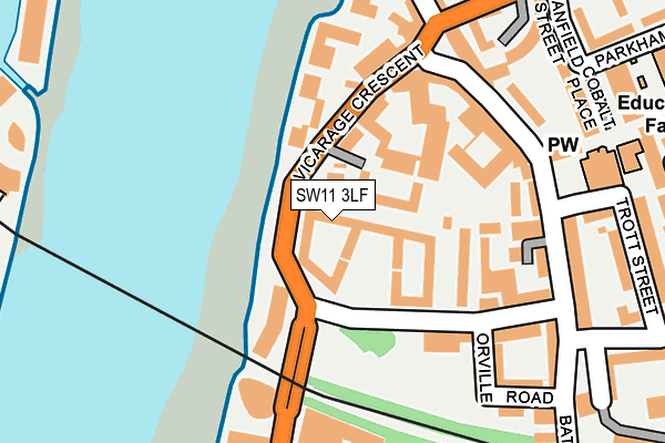 SW11 3LF map - OS OpenMap – Local (Ordnance Survey)