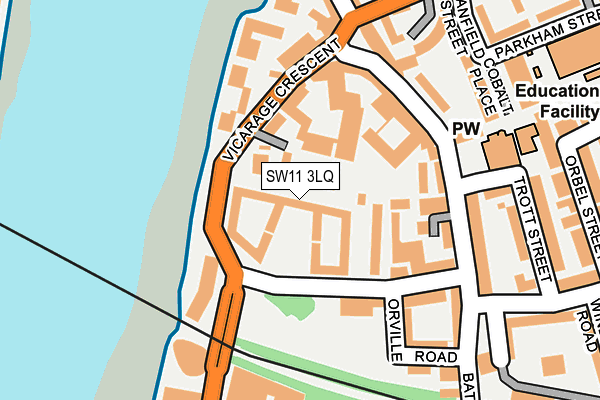 SW11 3LQ map - OS OpenMap – Local (Ordnance Survey)