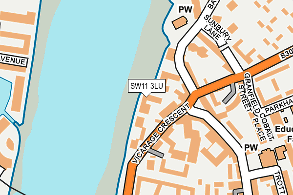 SW11 3LU map - OS OpenMap – Local (Ordnance Survey)