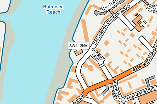 SW11 3NA map - OS OpenMap – Local (Ordnance Survey)