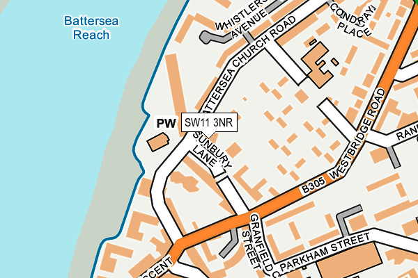 SW11 3NR map - OS OpenMap – Local (Ordnance Survey)