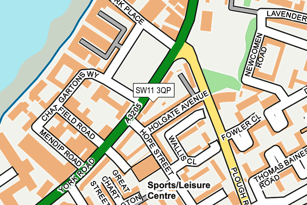 SW11 3QP map - OS OpenMap – Local (Ordnance Survey)
