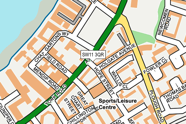 SW11 3QR map - OS OpenMap – Local (Ordnance Survey)