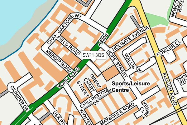 SW11 3QS map - OS OpenMap – Local (Ordnance Survey)