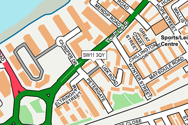 SW11 3QY map - OS OpenMap – Local (Ordnance Survey)