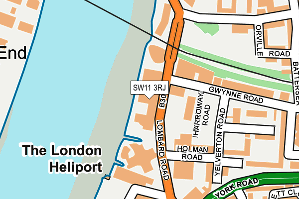 SW11 3RJ map - OS OpenMap – Local (Ordnance Survey)