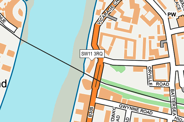 SW11 3RQ map - OS OpenMap – Local (Ordnance Survey)