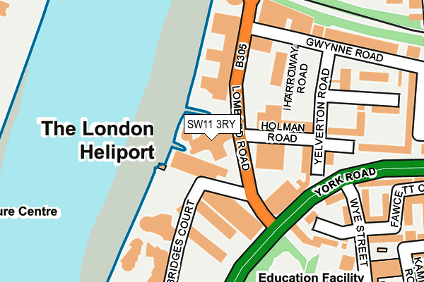 SW11 3RY map - OS OpenMap – Local (Ordnance Survey)