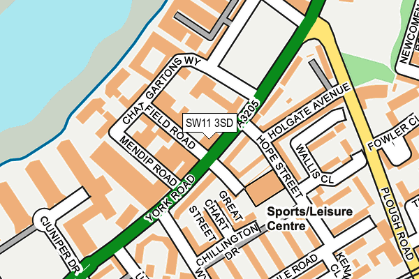 SW11 3SD map - OS OpenMap – Local (Ordnance Survey)