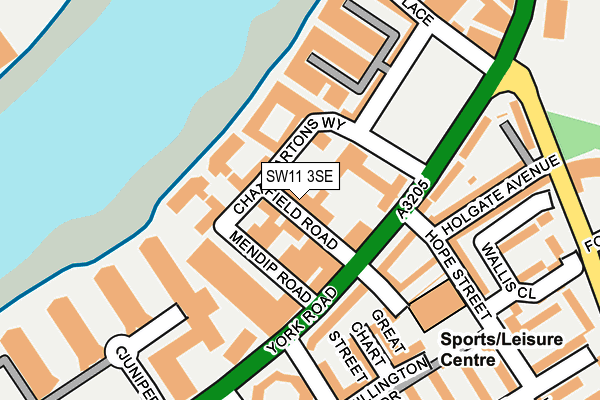 SW11 3SE map - OS OpenMap – Local (Ordnance Survey)