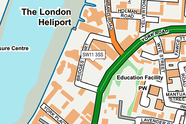 SW11 3SS map - OS OpenMap – Local (Ordnance Survey)