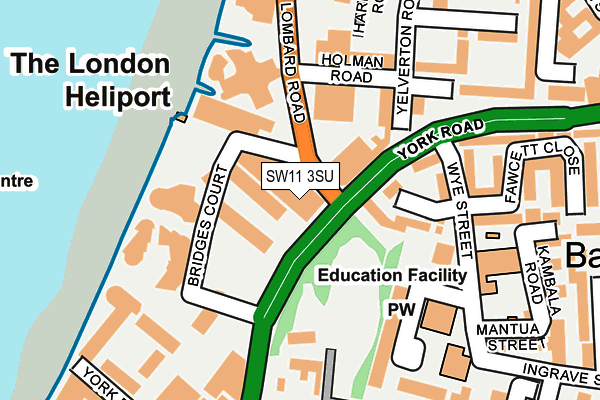 SW11 3SU map - OS OpenMap – Local (Ordnance Survey)