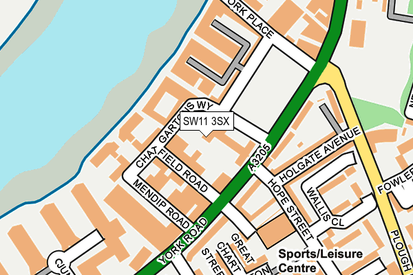 SW11 3SX map - OS OpenMap – Local (Ordnance Survey)