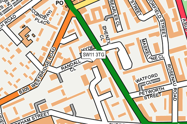 SW11 3TG map - OS OpenMap – Local (Ordnance Survey)