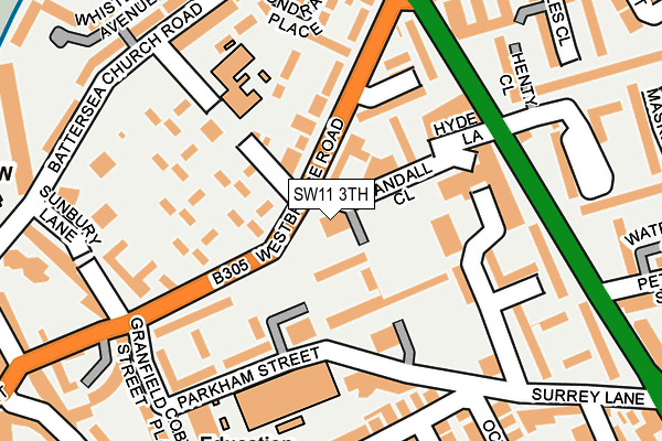 SW11 3TH map - OS OpenMap – Local (Ordnance Survey)