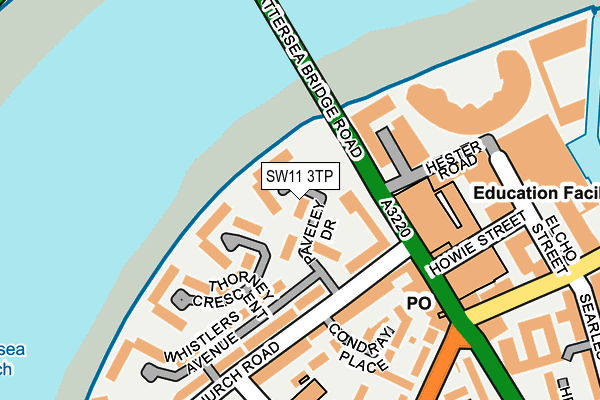 SW11 3TP map - OS OpenMap – Local (Ordnance Survey)