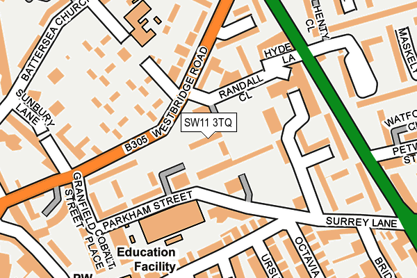 SW11 3TQ map - OS OpenMap – Local (Ordnance Survey)