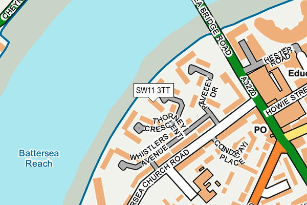 SW11 3TT map - OS OpenMap – Local (Ordnance Survey)