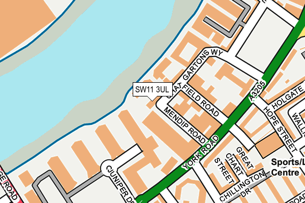 SW11 3UL map - OS OpenMap – Local (Ordnance Survey)