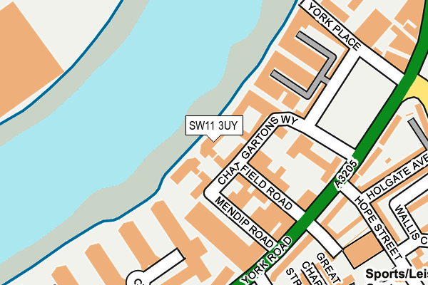 SW11 3UY map - OS OpenMap – Local (Ordnance Survey)