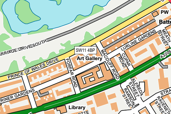 SW11 4BP map - OS OpenMap – Local (Ordnance Survey)
