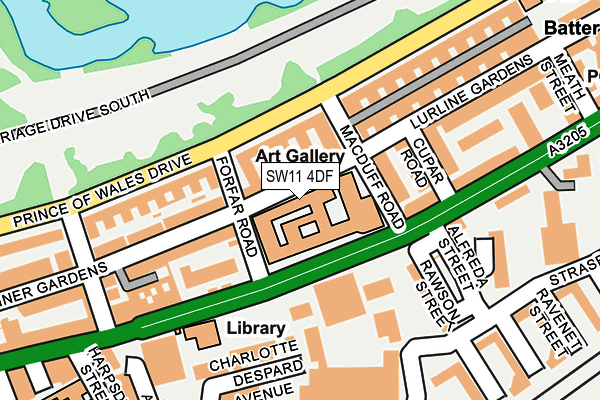 SW11 4DF map - OS OpenMap – Local (Ordnance Survey)