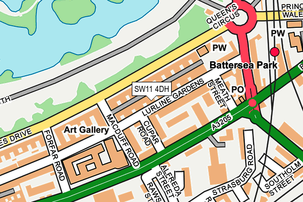 SW11 4DH map - OS OpenMap – Local (Ordnance Survey)