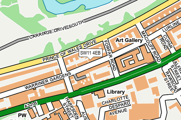 SW11 4EB map - OS OpenMap – Local (Ordnance Survey)