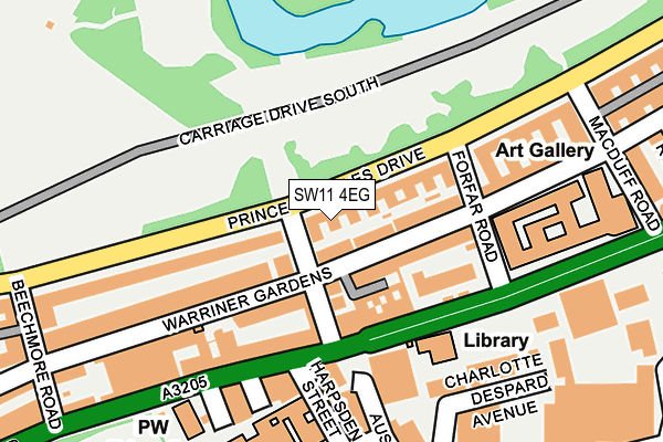 SW11 4EG map - OS OpenMap – Local (Ordnance Survey)