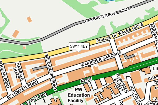 SW11 4EY map - OS OpenMap – Local (Ordnance Survey)