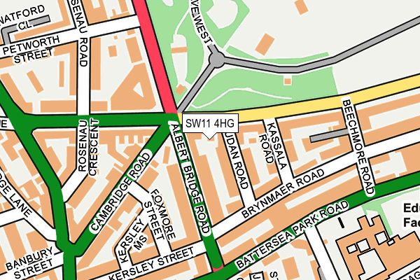 SW11 4HG map - OS OpenMap – Local (Ordnance Survey)