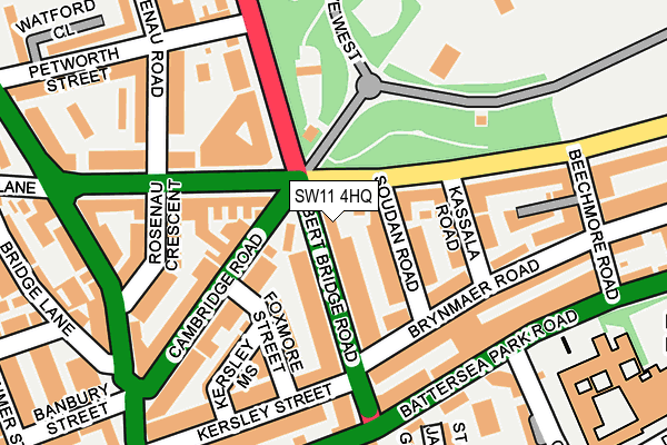 SW11 4HQ map - OS OpenMap – Local (Ordnance Survey)