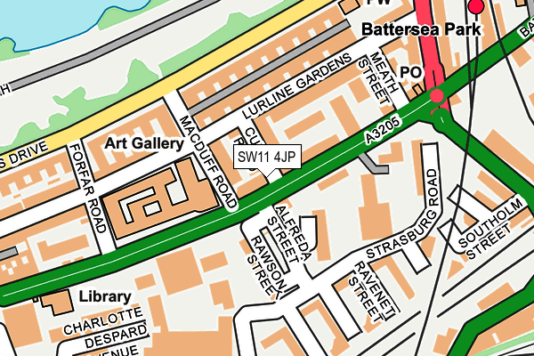 Map of BATTERSEA DRY CLEANERS(LONDON) LTD at local scale