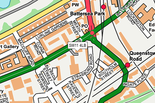 SW11 4LB map - OS OpenMap – Local (Ordnance Survey)
