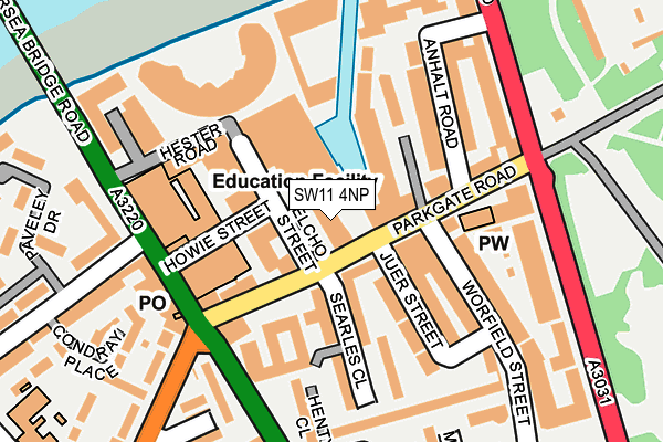 SW11 4NP map - OS OpenMap – Local (Ordnance Survey)