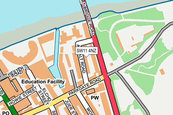 SW11 4NZ map - OS OpenMap – Local (Ordnance Survey)