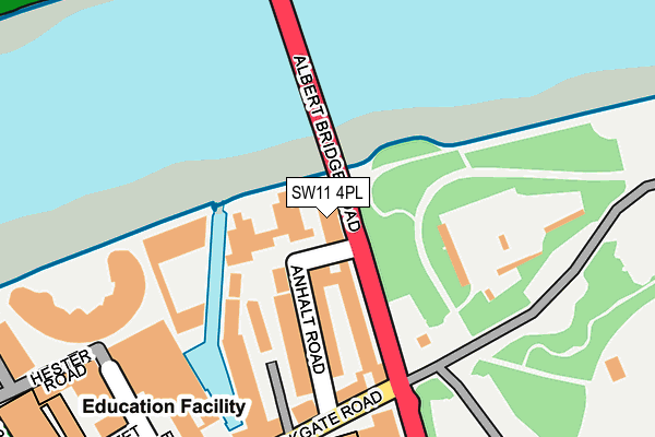 SW11 4PL map - OS OpenMap – Local (Ordnance Survey)