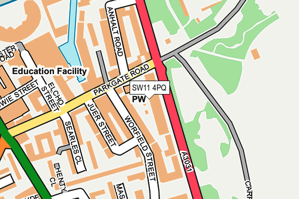 SW11 4PQ map - OS OpenMap – Local (Ordnance Survey)