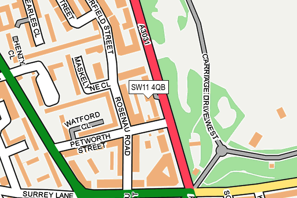 SW11 4QB map - OS OpenMap – Local (Ordnance Survey)