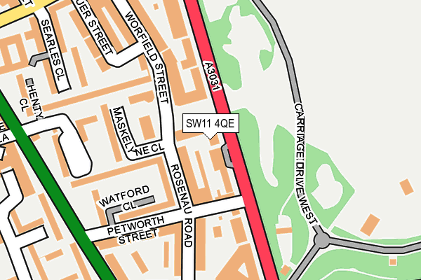 SW11 4QE map - OS OpenMap – Local (Ordnance Survey)