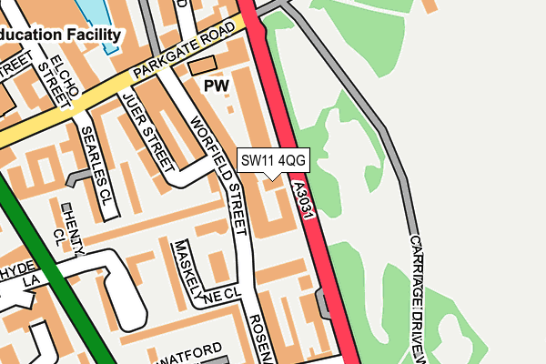 SW11 4QG map - OS OpenMap – Local (Ordnance Survey)