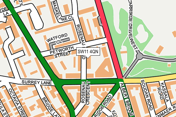 SW11 4QN map - OS OpenMap – Local (Ordnance Survey)