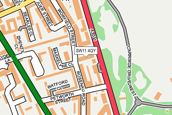 SW11 4QY map - OS OpenMap – Local (Ordnance Survey)