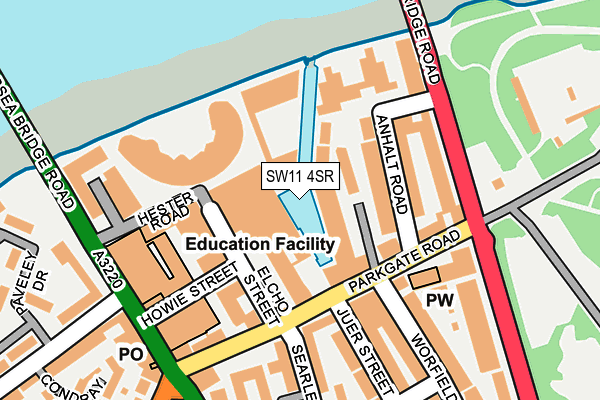 SW11 4SR map - OS OpenMap – Local (Ordnance Survey)