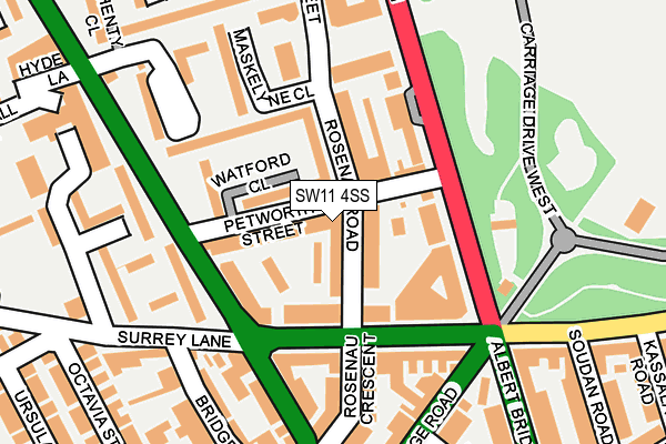 SW11 4SS map - OS OpenMap – Local (Ordnance Survey)