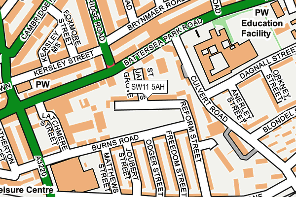 SW11 5AH map - OS OpenMap – Local (Ordnance Survey)