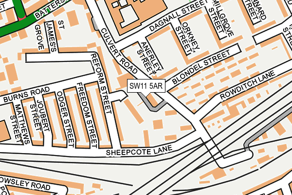 SW11 5AR map - OS OpenMap – Local (Ordnance Survey)