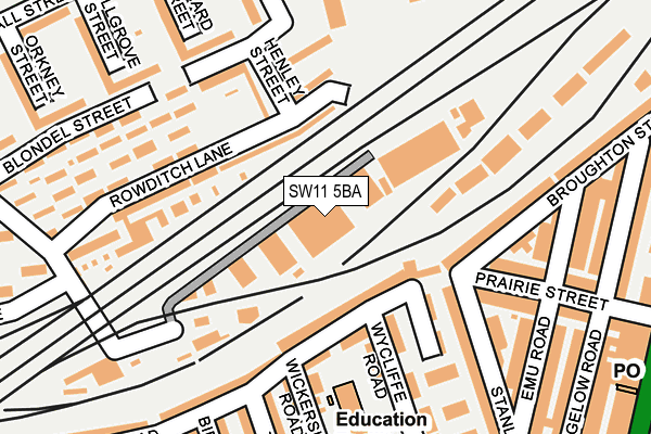 SW11 5BA map - OS OpenMap – Local (Ordnance Survey)